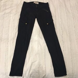 Rewind black skinny cargo pants
